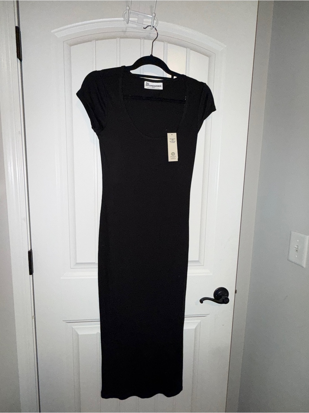 No Boundaries Black Scoop Neck Maxi Dress